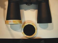 Sonnenfilter auf Fernglas